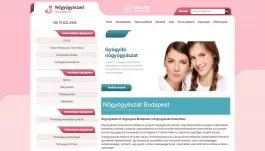 Nőgyógyászatiközpont weboldala