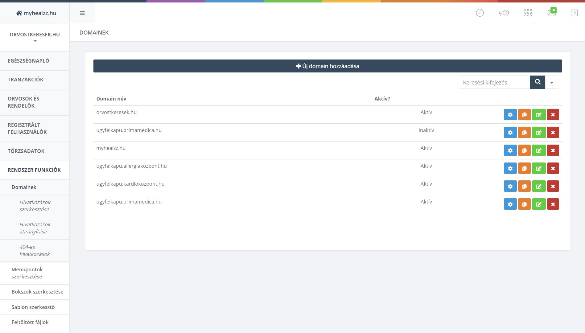 Managing several websites from one admin interface in APPON's web portal system