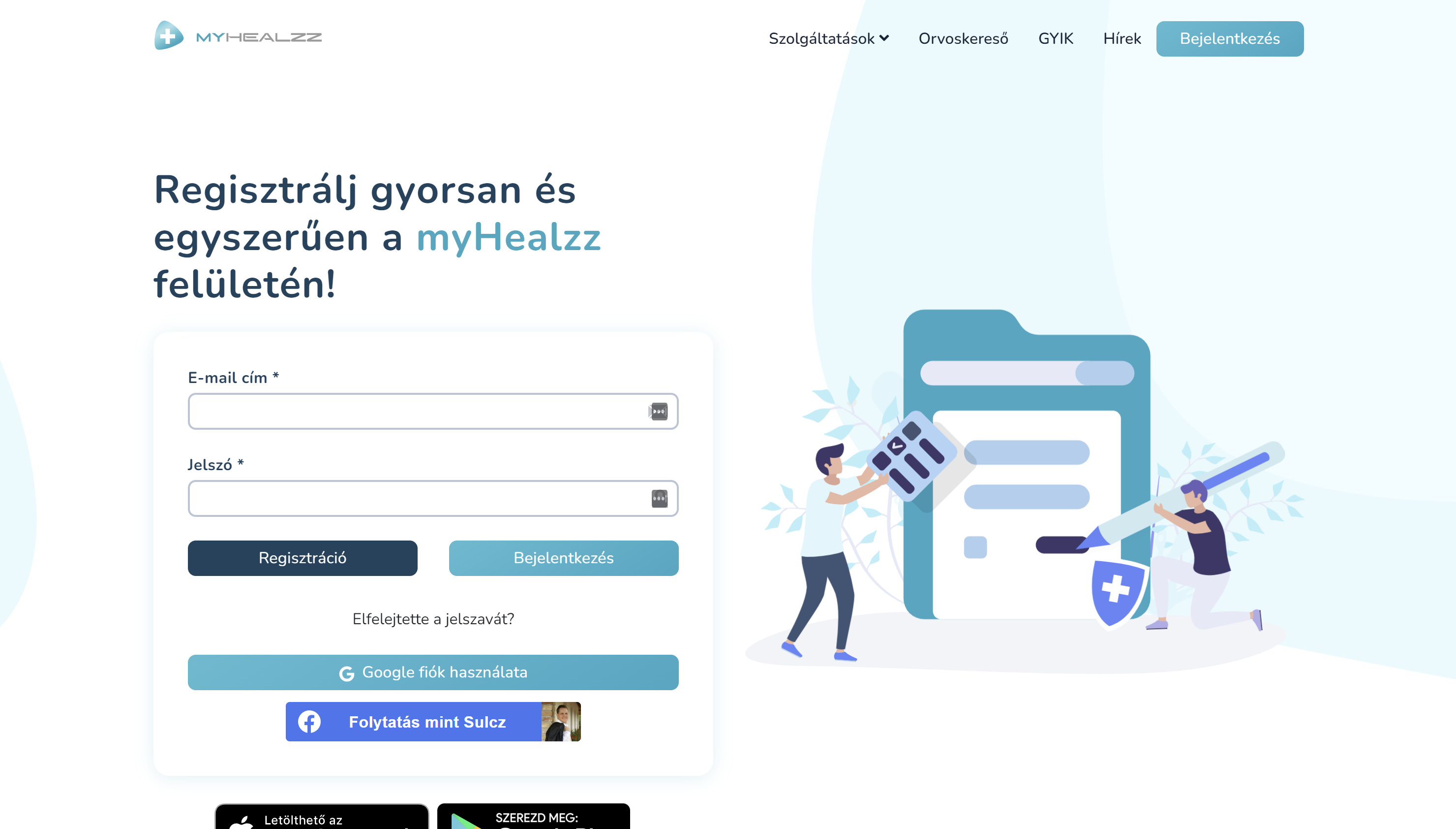Myhealzz.hu (képernyőkép)